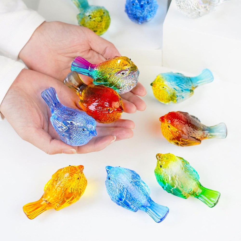 3D Eagle Crystal Ball with 4PCS Birds Figurines