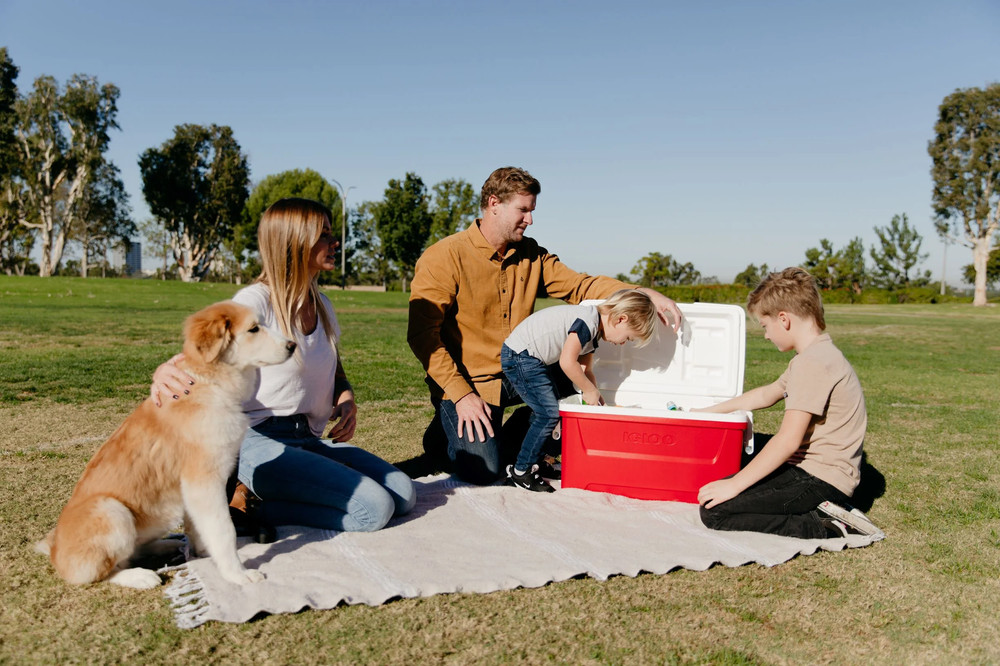 48 QT Laguna Ice Chest Cooler, Red