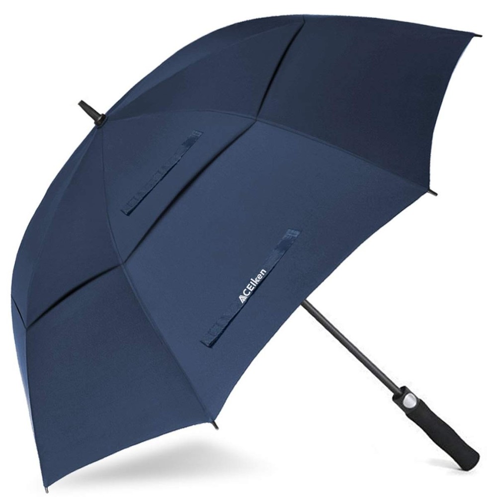 Golf Umbrella 58/62/68 Inch Automatic Open Double Canopy Vented | Windproof