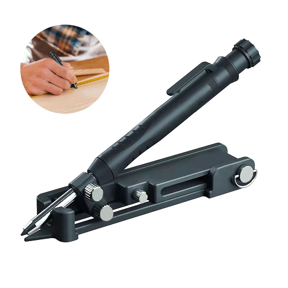 Multi-function Scribing Tool Adjustable Precise Woodworking Measuring Gauge