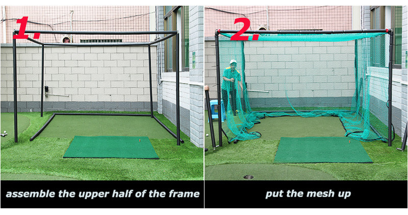 9.8ft Cube Golf Hitting Driving Cage Practice Net Training Aid Golf Target