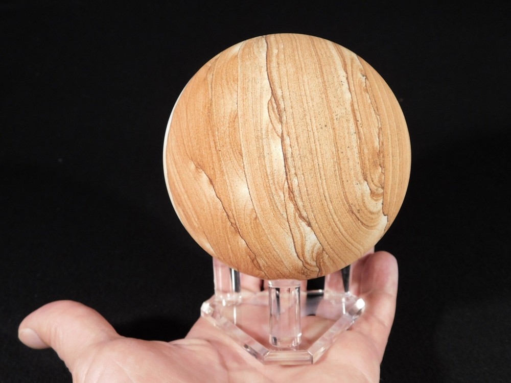 Heavy Duty THREE Post SPHERE Display Stand LARGE Size Clear Acrylic