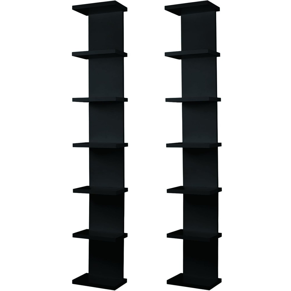 2 Pack 7 Tier Wall Shelf Unit - Lack Floating Shelf, Compact Display Floating...