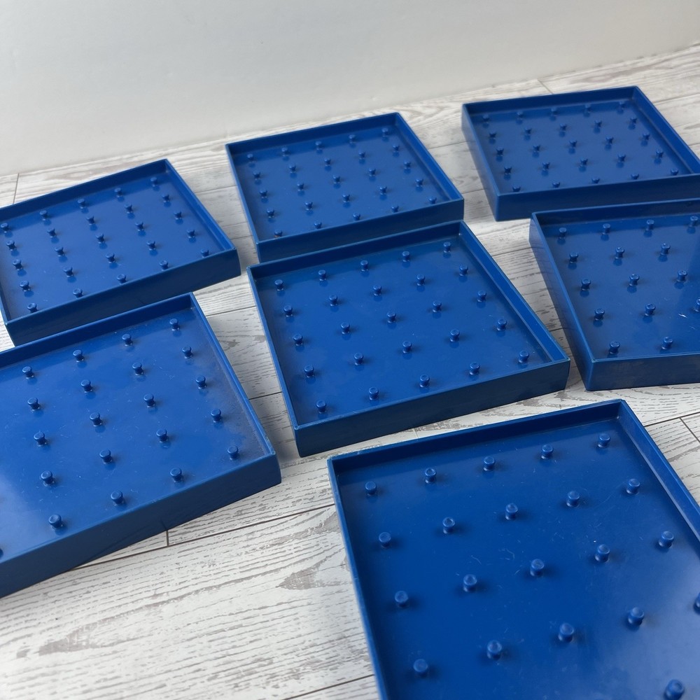 Lot Of 7 Double Sided Geoboards 5x5 Plastic Math Manipulative Different Patterns