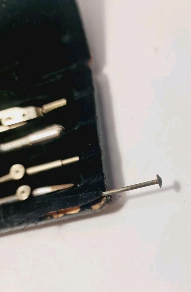 Vintage Boxed Technical Drawing Engineering Compass Set - Incomplete, Damaged