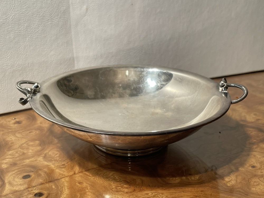 1960s Mid Century Modern Silver Candy Bowl Dish Denmark