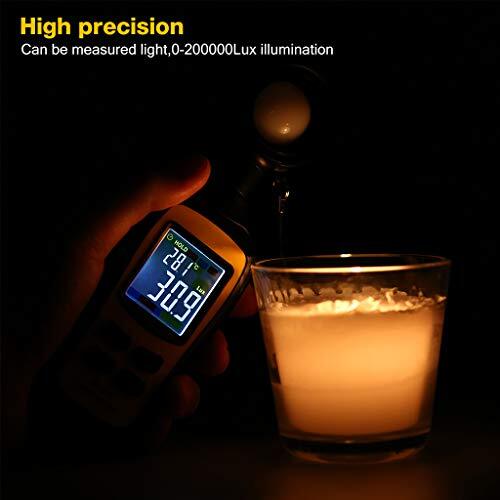 Light Meter Digital Illuminance Meter Handheld Ambient Temperature Measurer R...