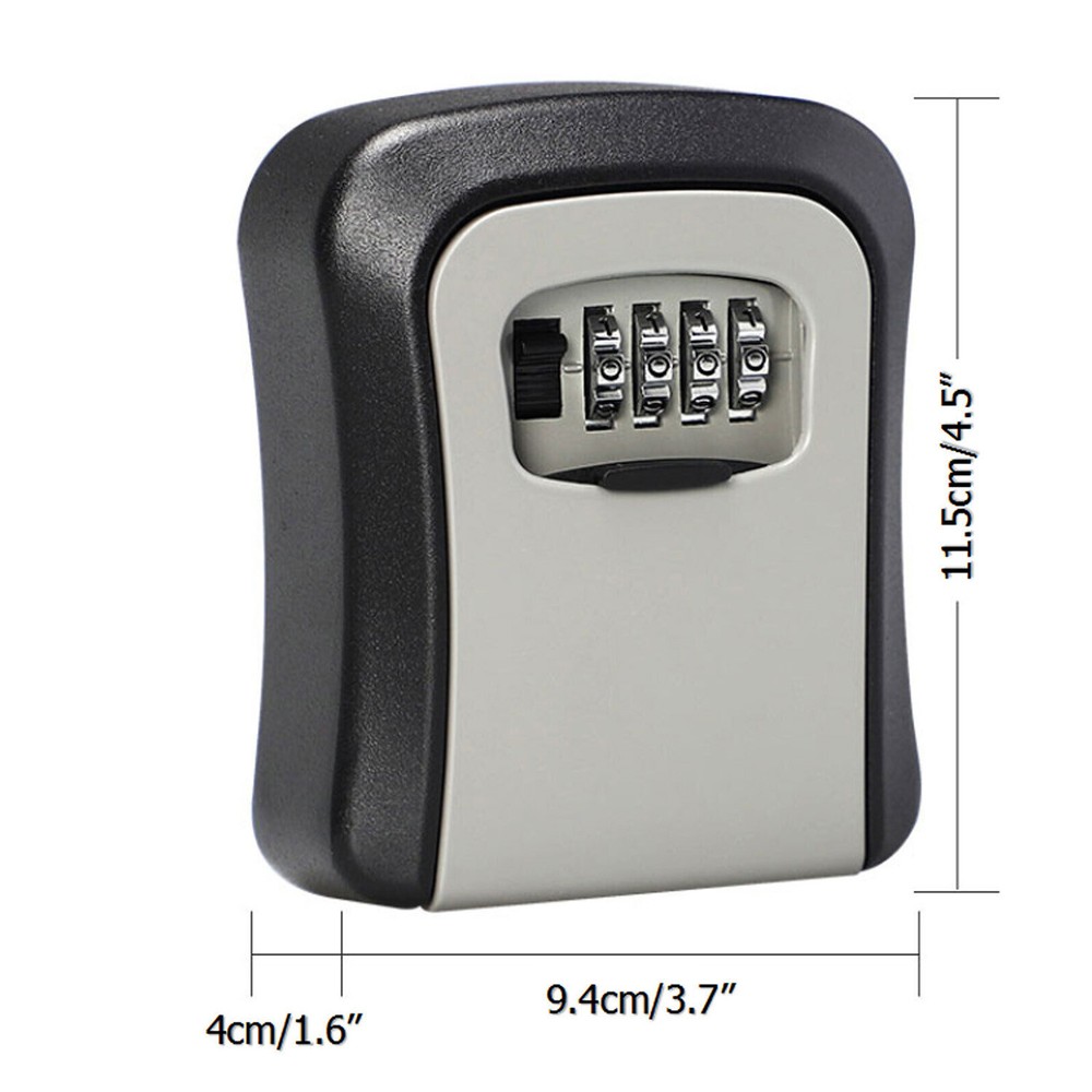 4 Digit Key Safe Lock Box Combination Wall Mount Security Storage Case Organizer