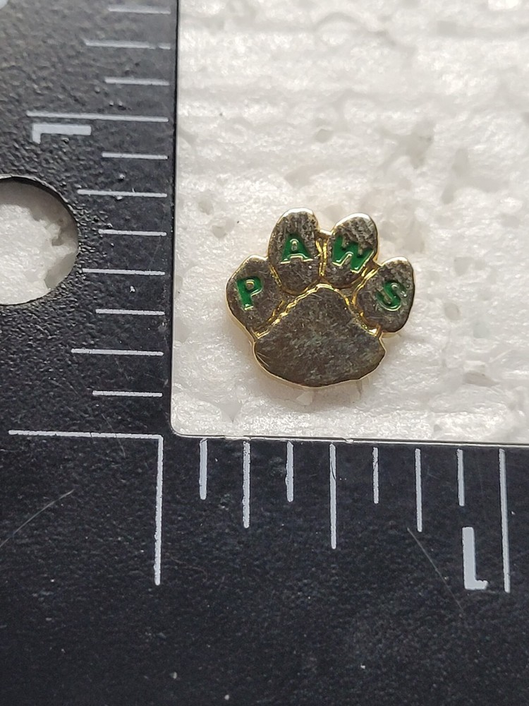 PAWS HAT LAPEL PIN PIN BACK USED (J0924)