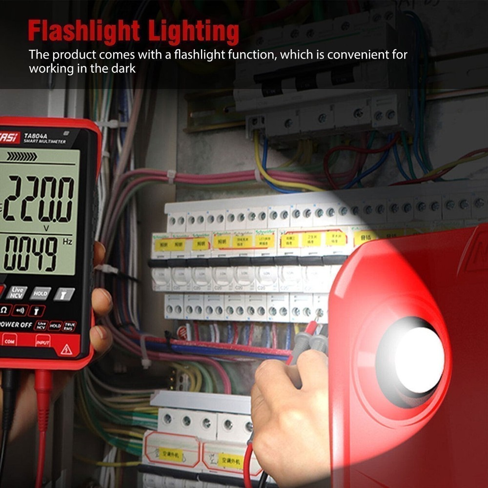 Multimeter Ohmmeter Voltmeter Digital Display Auto Range Test Volt Tester AC L