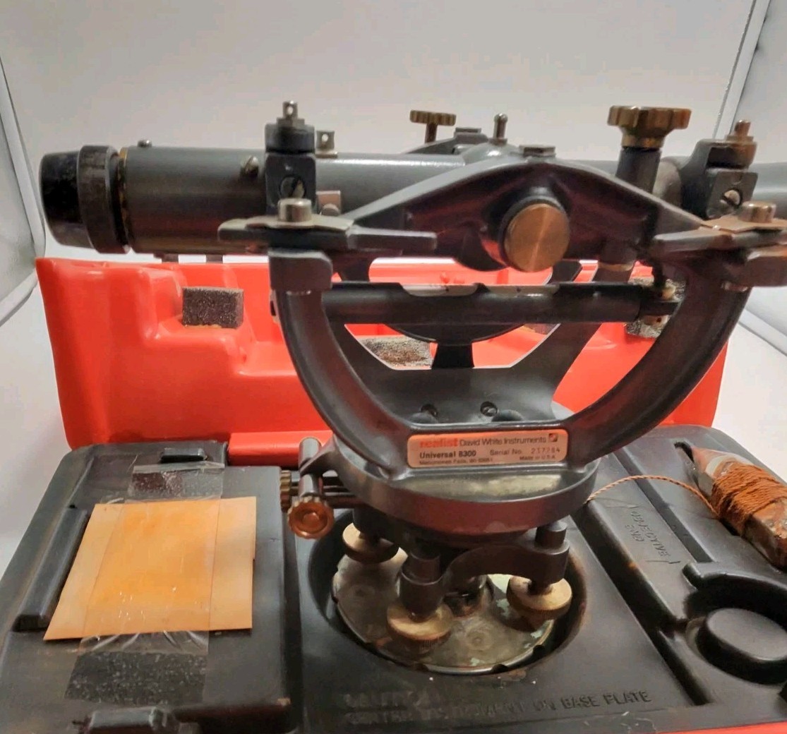 David White 8300 Transit Site Surveying Level And Case