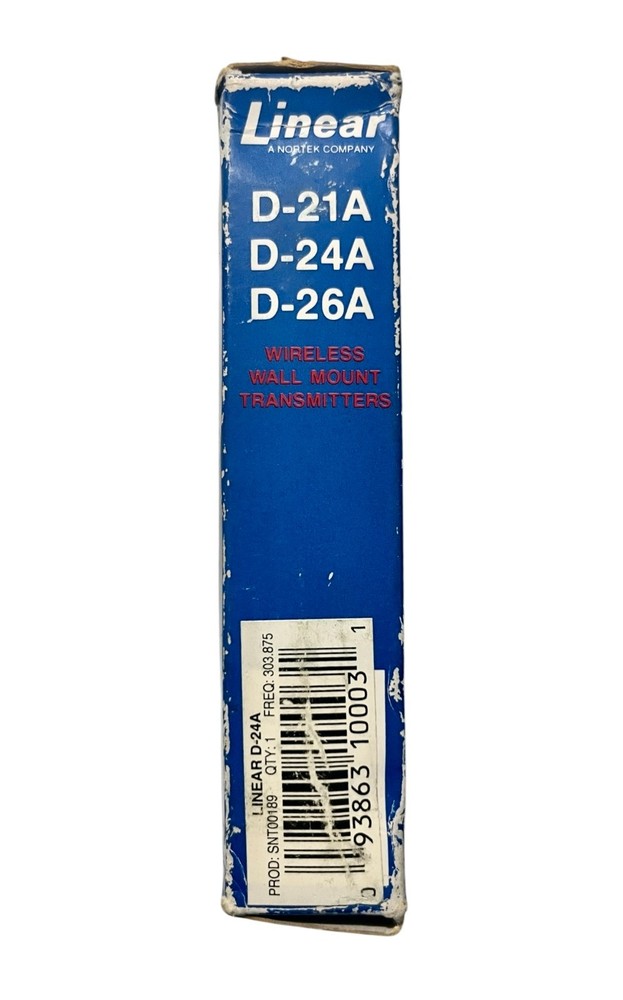 Linear D-24A Wireless Wall Mount Transmitter