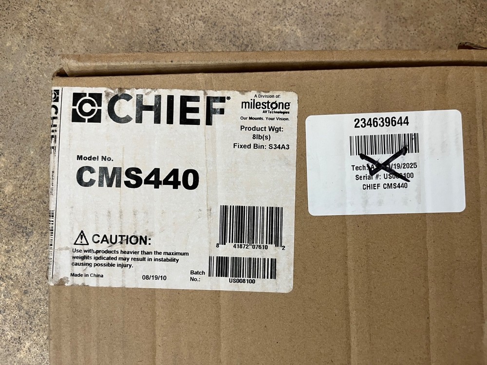 Chief CMS440 Speed-Connect Above Tile Suspended Ceiling Projector Mount Kit