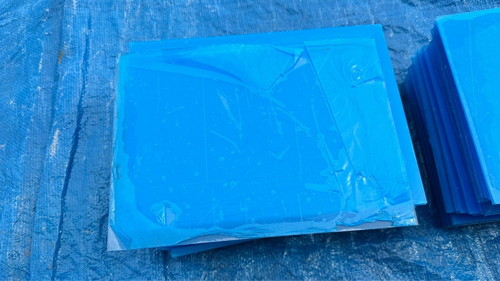 Lot of 102 New Sheets of 10-7/8" x 7-7/8" Acrylic Clear Plexiglass Plexi