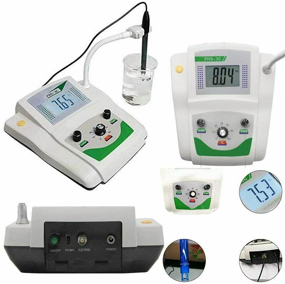 Benchtop Digital Lab Acidity pH mV Meter Tester with Range 0-14.00pH