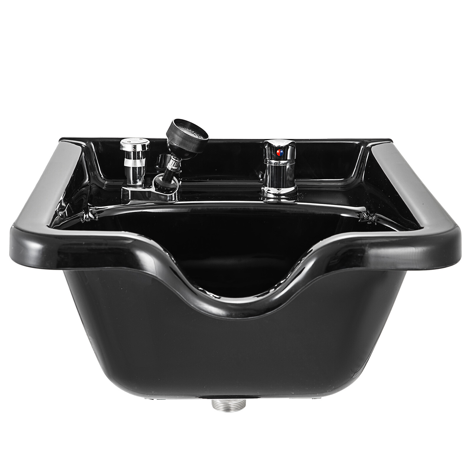 VEVOR Black Square ABS Plastic Shampoo Bowl Salon Pool SPA Plastic Spa Cabinet