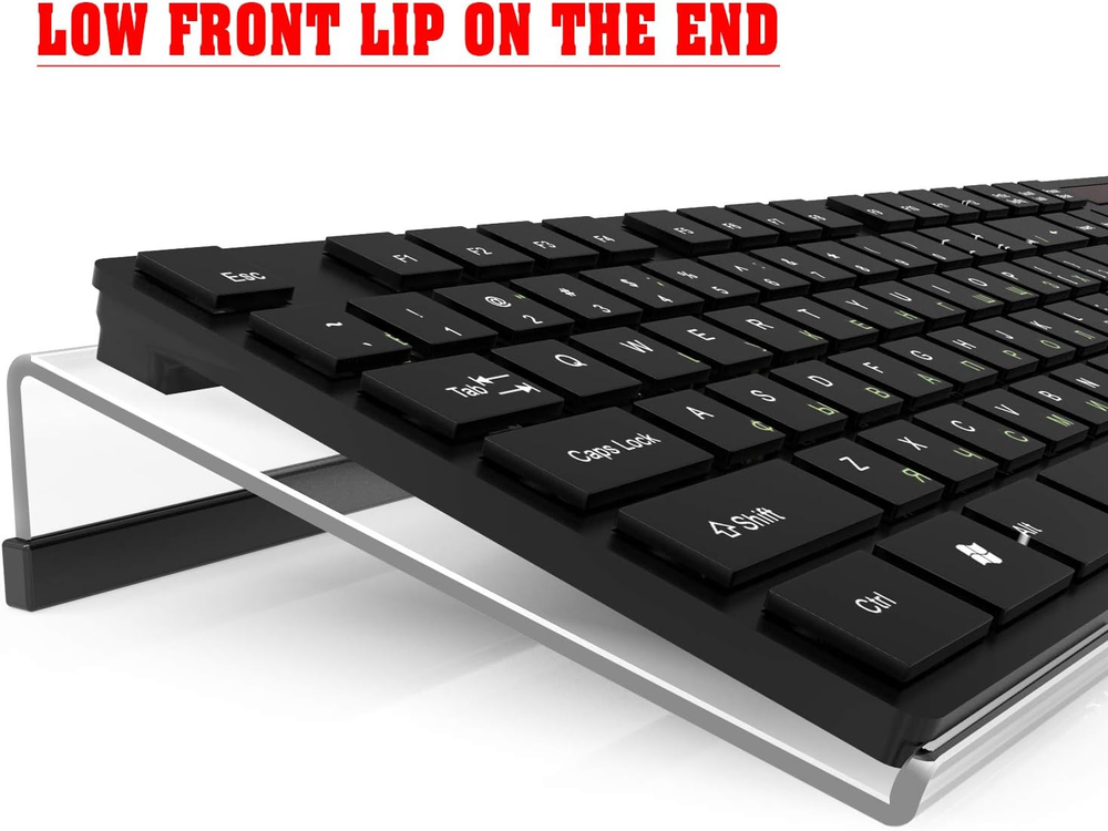 Acrylic Tilted Computer Keyboard Stand for Ergonomic Typing