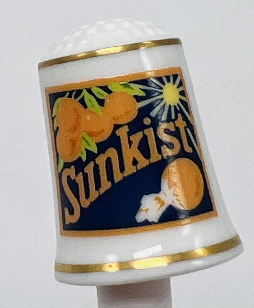 Vintage Advertising Thimble 1980 Sunkist