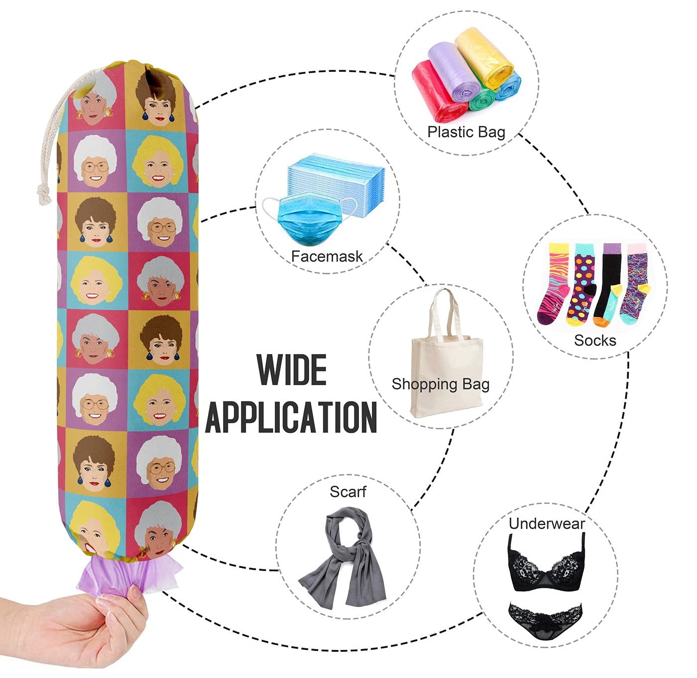 Golden Girls, 23 inches (L) x 9 (W) x 23 (H), The Bag Bag08