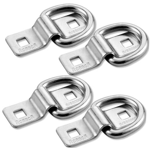 D Ring,Tie Down Anchor 4 Pk  Surface Mount Tie Down Ring Heavy Duty 6000 Pound