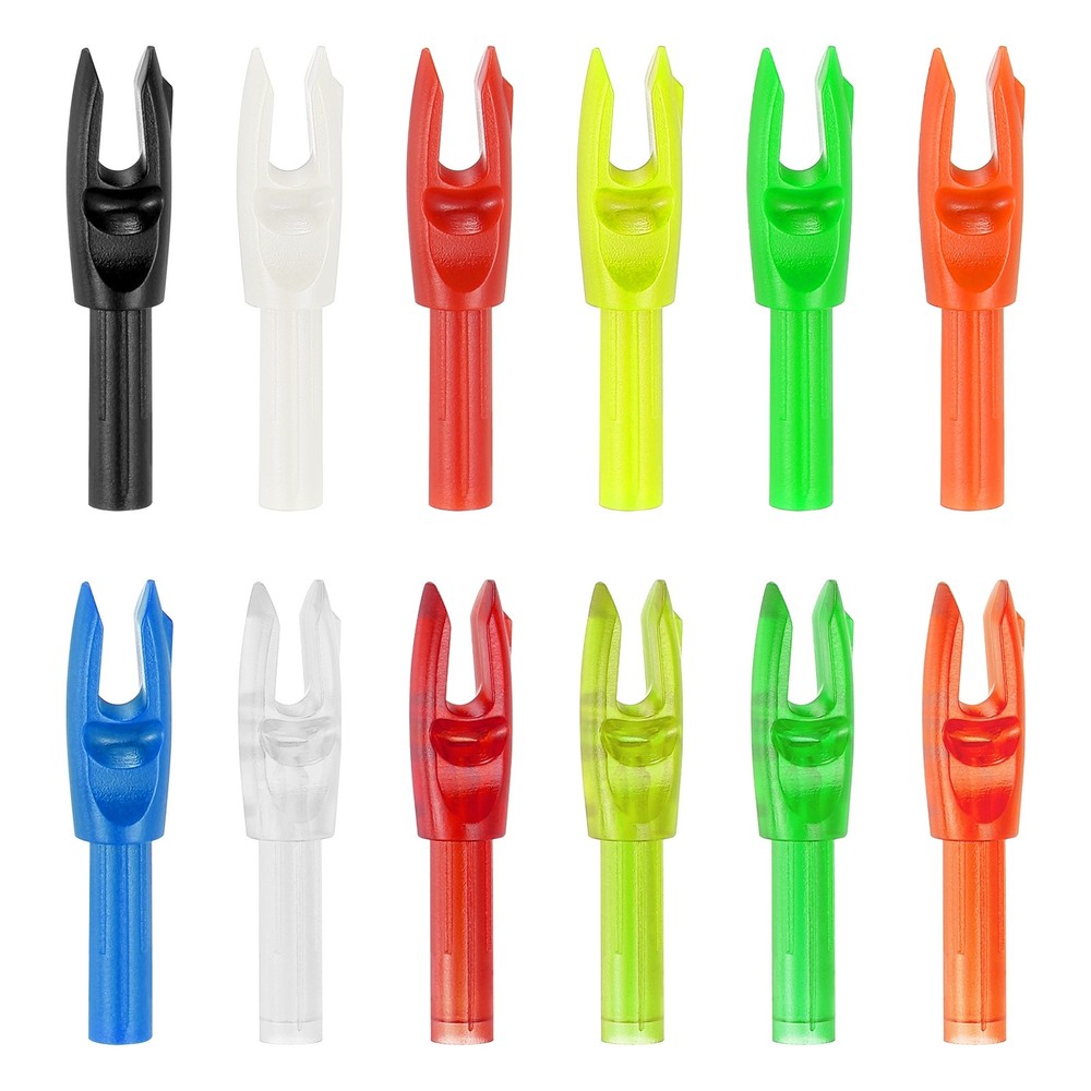 12 Pack Archery Arrows Nocks 4.2mm Plastic Insert Arrow Nock Multicolor