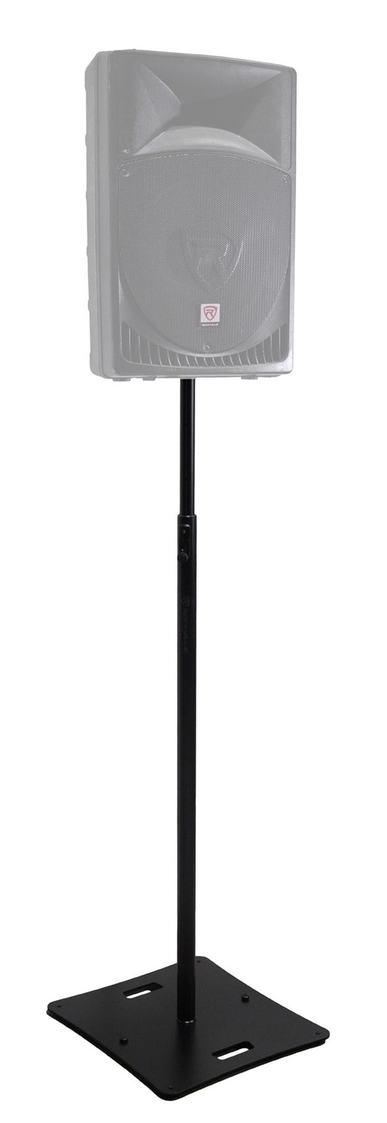 Rockville RLF2 BLACK 10 Foot Solid Base Speaker/Lighting/Projector DJ Stand+Bag
