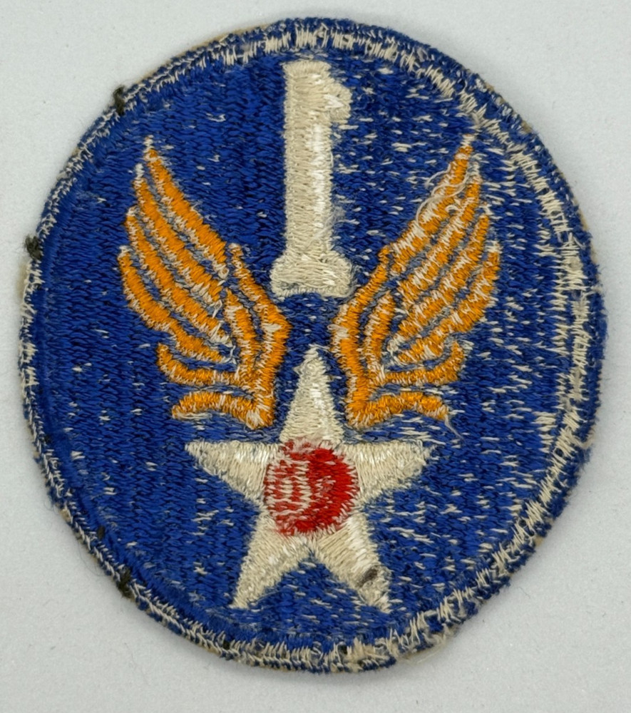 US Army Air Force WW2 Original AAF 1st Air Force Oval Patch white thread backing