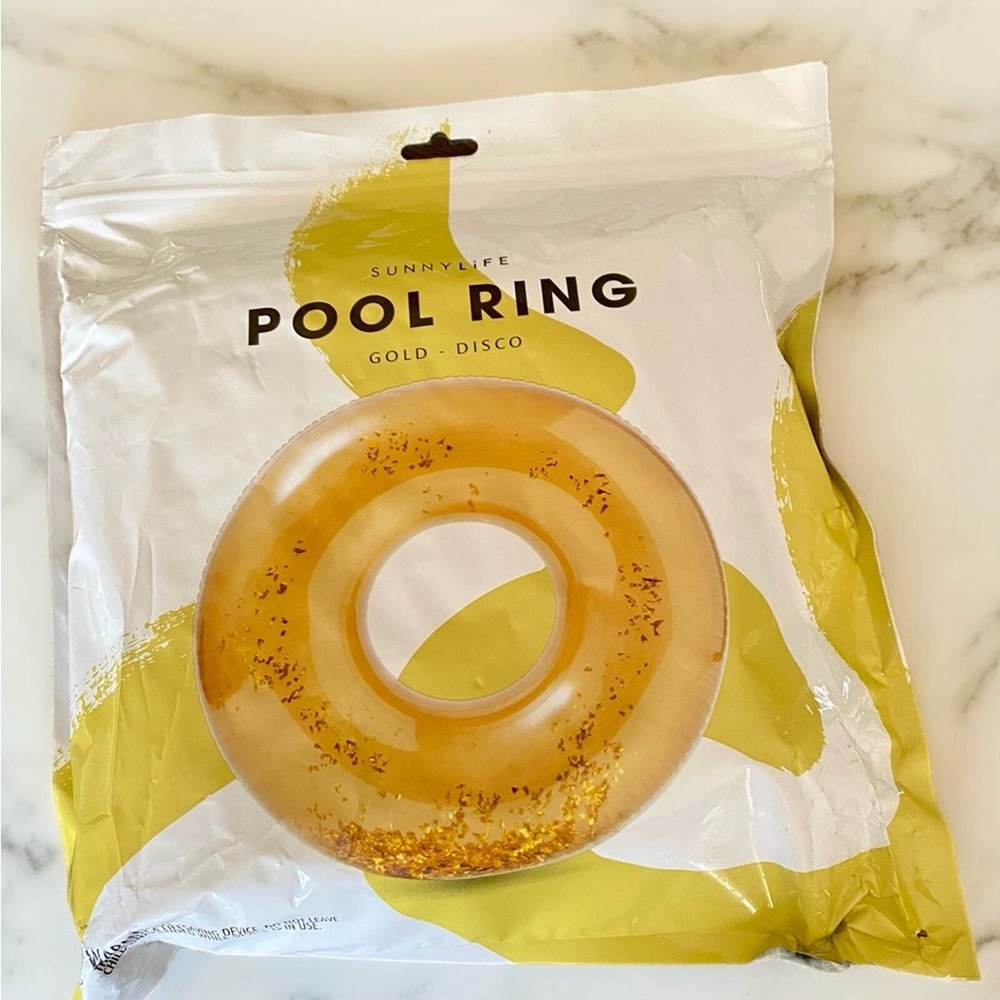 SUNNYLIFE Pool Ring Disco with Glitter NIP