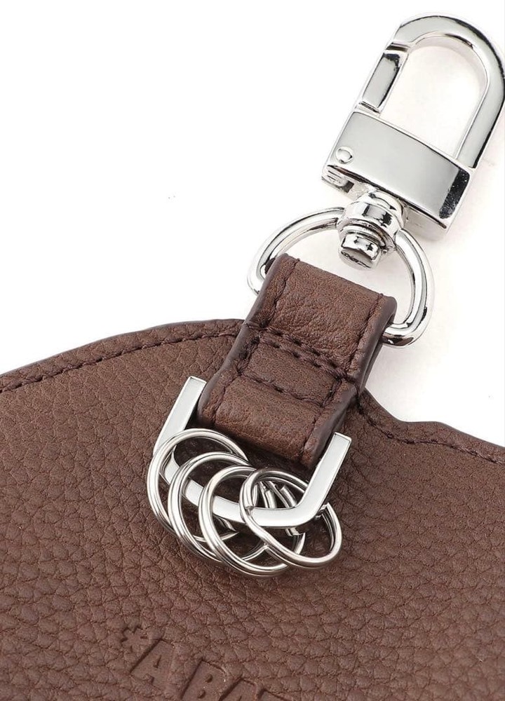 BAPE Leather APEHEAD Key Case