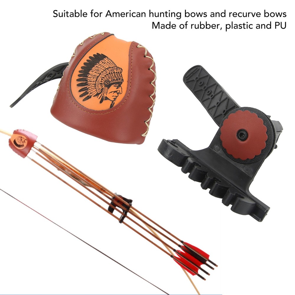 Quiver Quick Release System 4 Arrows Brown Leather Material Quiver ↑