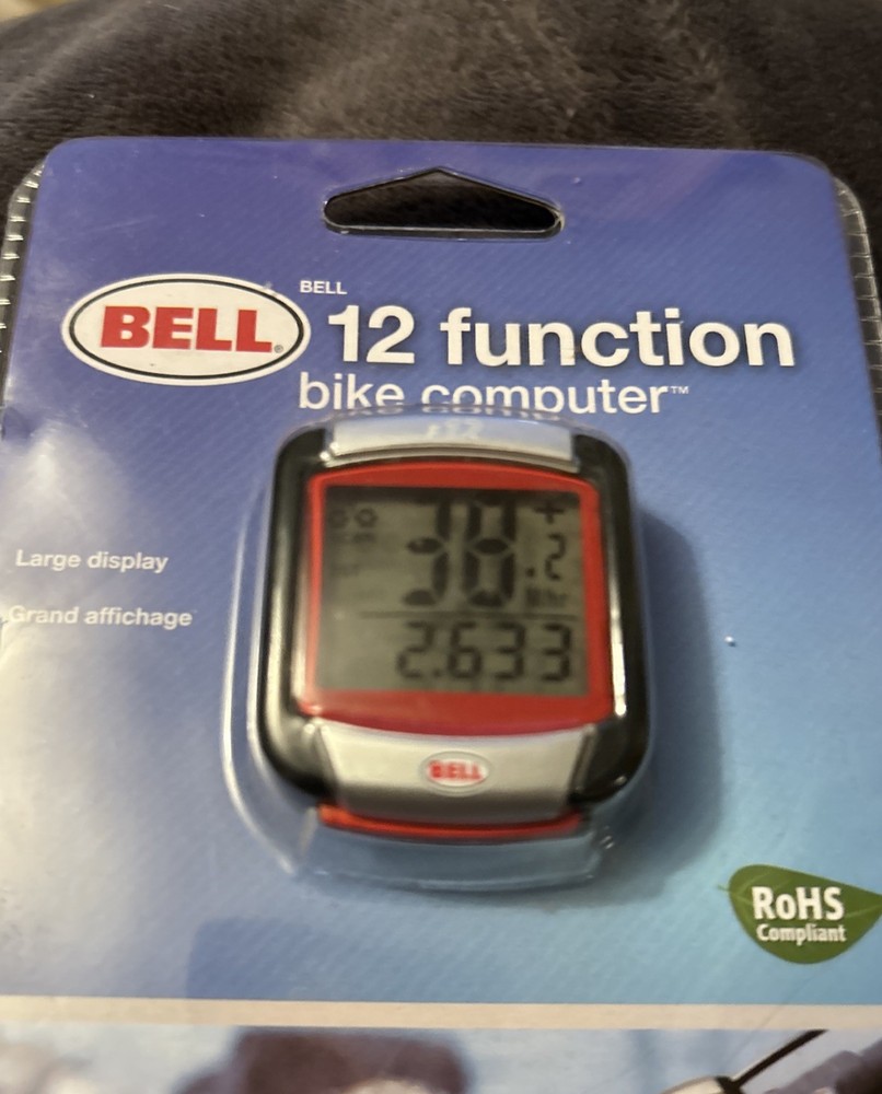 BELL Bicycle Bike Computer 12 Function Large Display Odometer Clock Timer Sealed