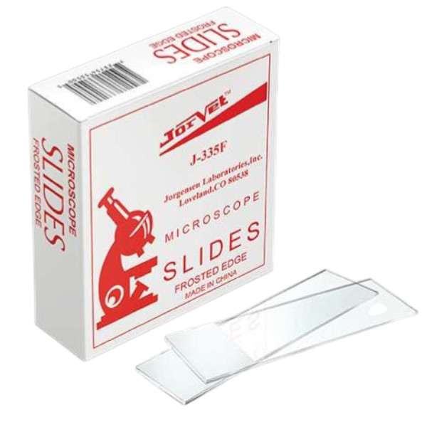 2 Boxes of 72 (144) Glass 1" x 3" Microscope Slides w/ Frosted Edge (J-335F)