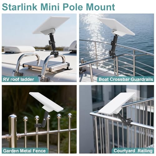 Starlink Mini Mount for 2025 Version,360° Adjustable Super Clamp Mount