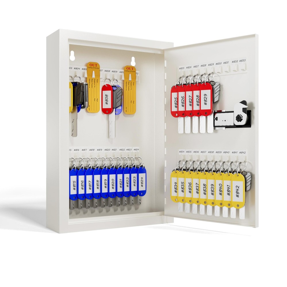 40 Keys Combination Key Lock Box with Code, Key Box Wall Mount for Home Offic...