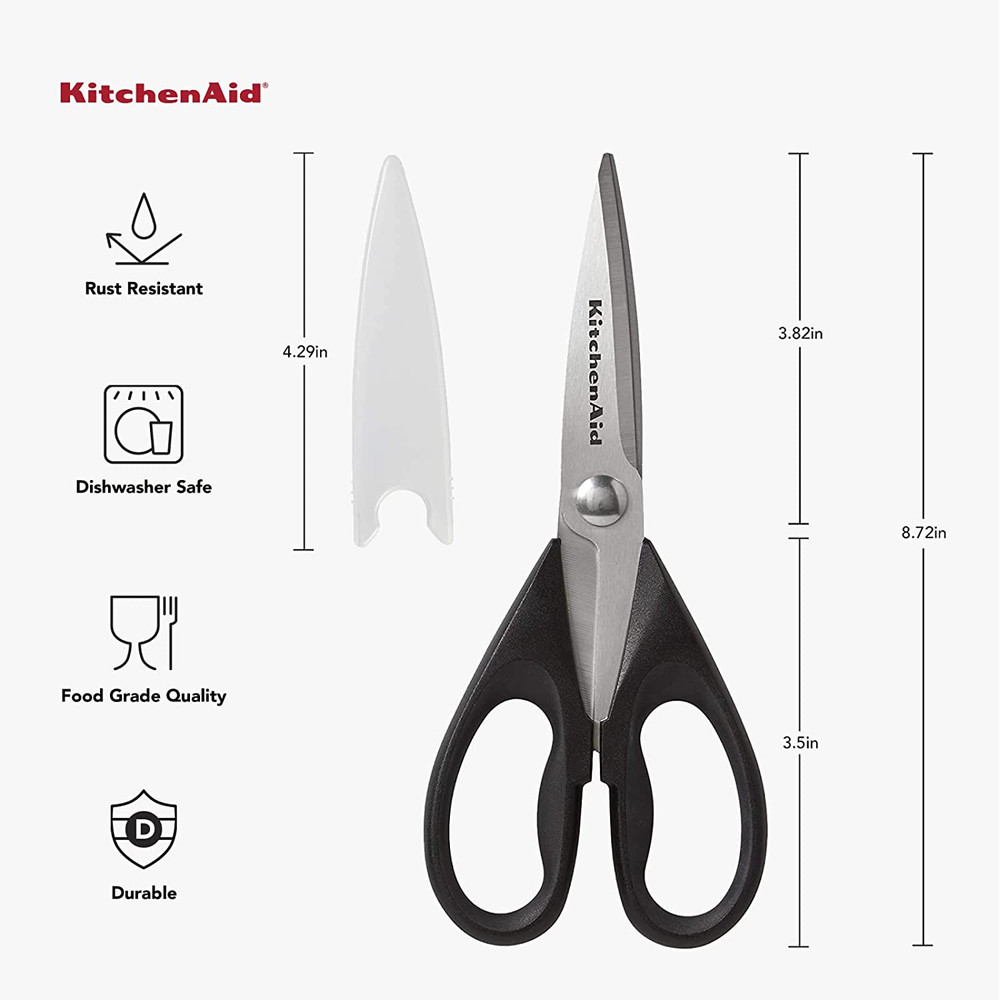 All Purpose Kitchen Shears Protective Sheath Durable Stainless Steel Scissors