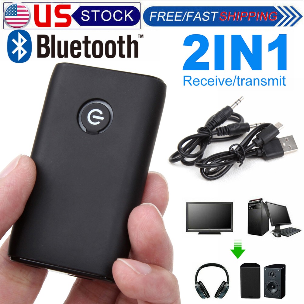 5.0 Bluetooth Transmitter Receiver Wireless 2 in 1 Audio 3.5mm Jack Aux Adapter