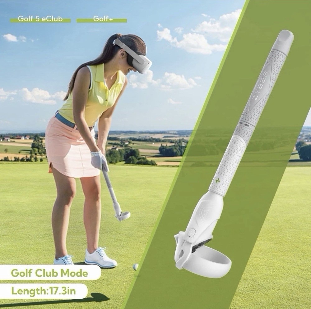 ZYBER Golf Club Attachment for Oculus Quest 2 Accessories, Controller Extender