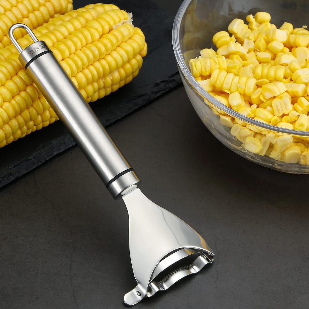 Corn Peeler Stainless Stee Corn Cob Stripper Tool Corn Thresher from the Cob,...