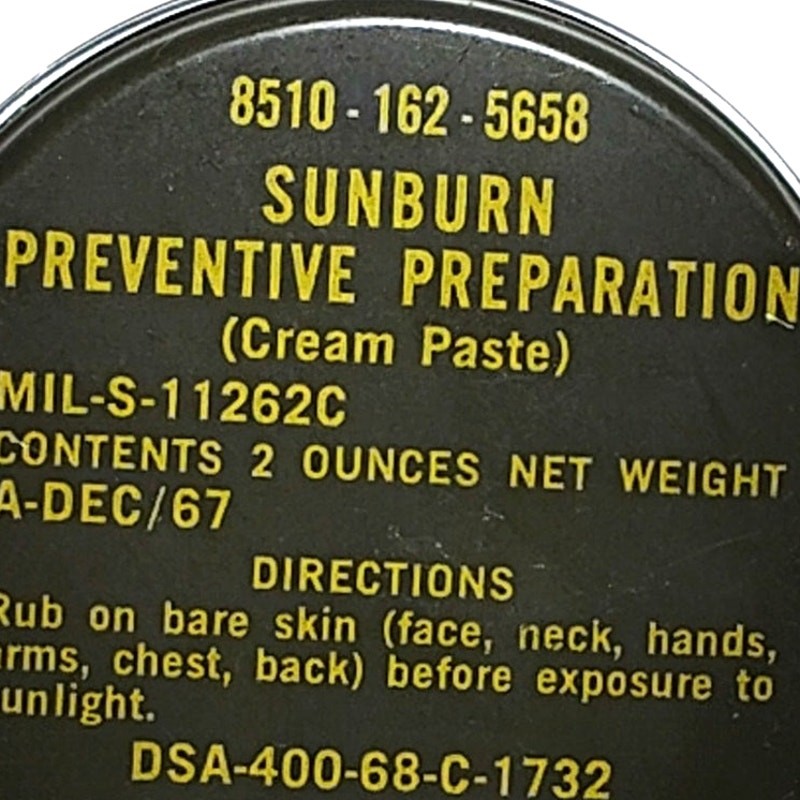 1967 Sunburn Preventive Preparation – Cream Paste – Octagon Process Inc. – 2oz