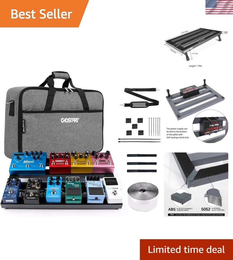 Ghost Fire  Guitar Pedal Board - Durable Design with Magic Tape Features