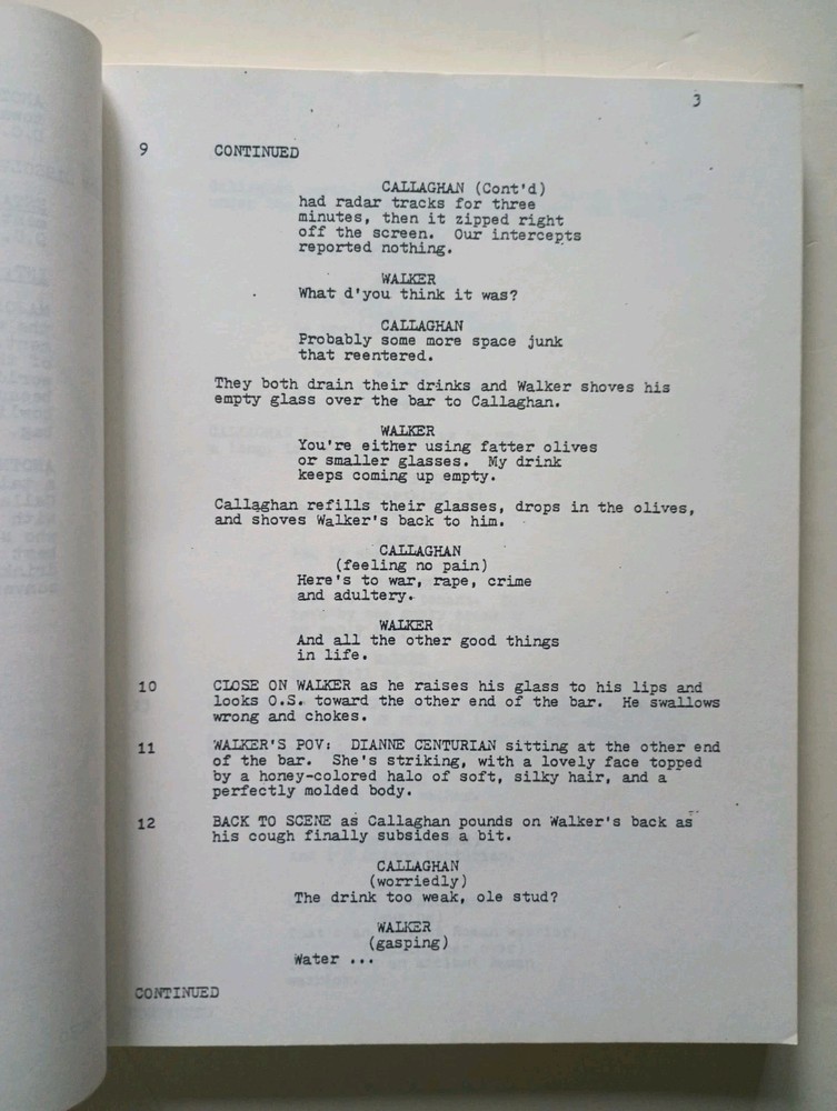 PANIC ON THE POTOMAC Movie Script / Bob Hope Association?