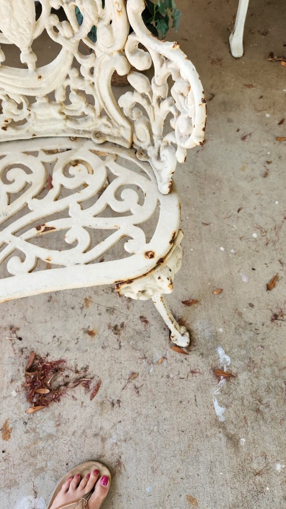 Antique Wrought Iron Bench
