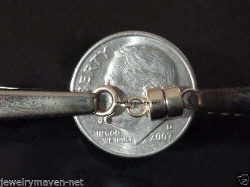 4.5mm 14k MAGNETIC CLASP Converter 1/2" Extender WHITE Gold spring ring RHODIUM
