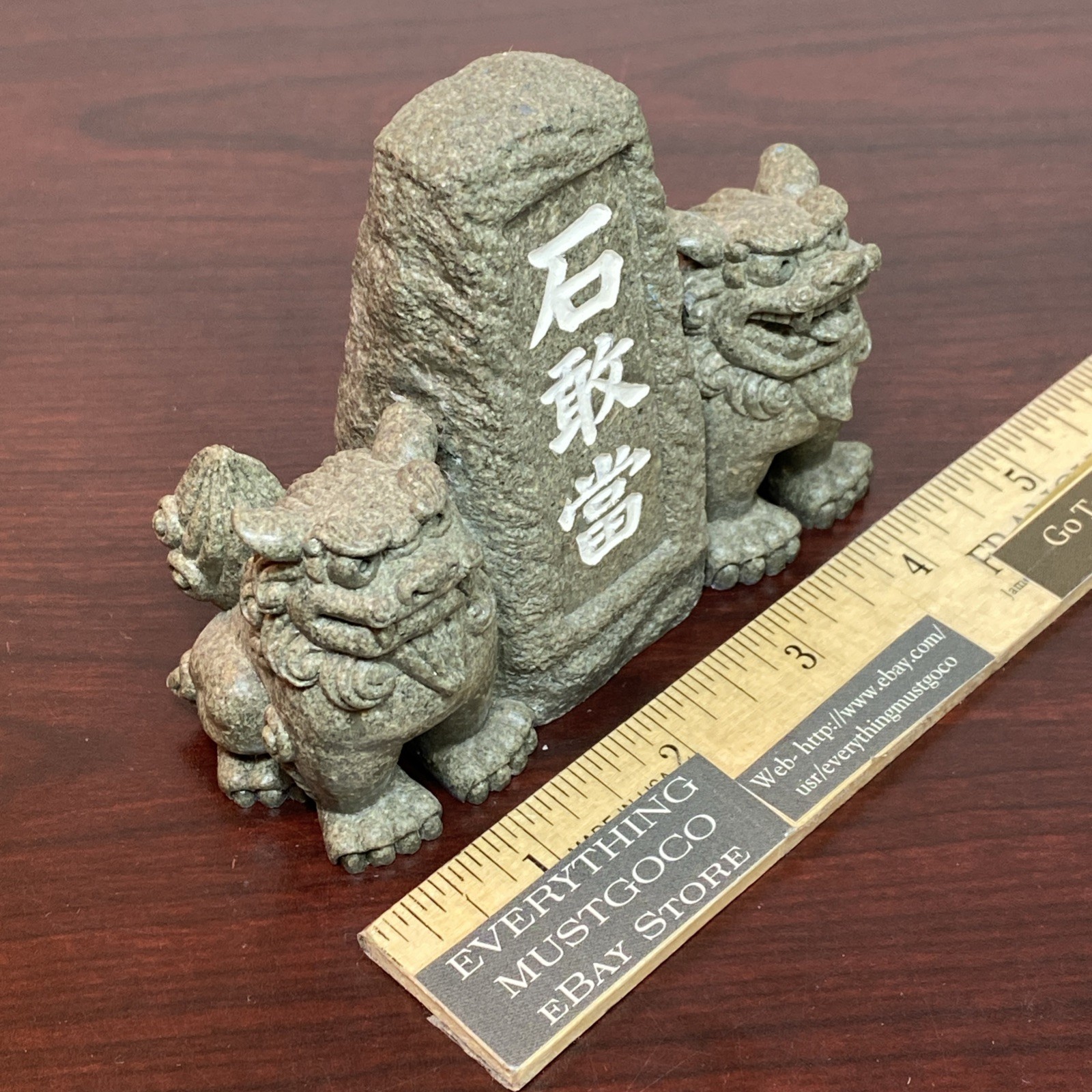 Shisa Ishiganto Lion Dog Statue Traditional Amulet Figure Mini Okinawa Japan