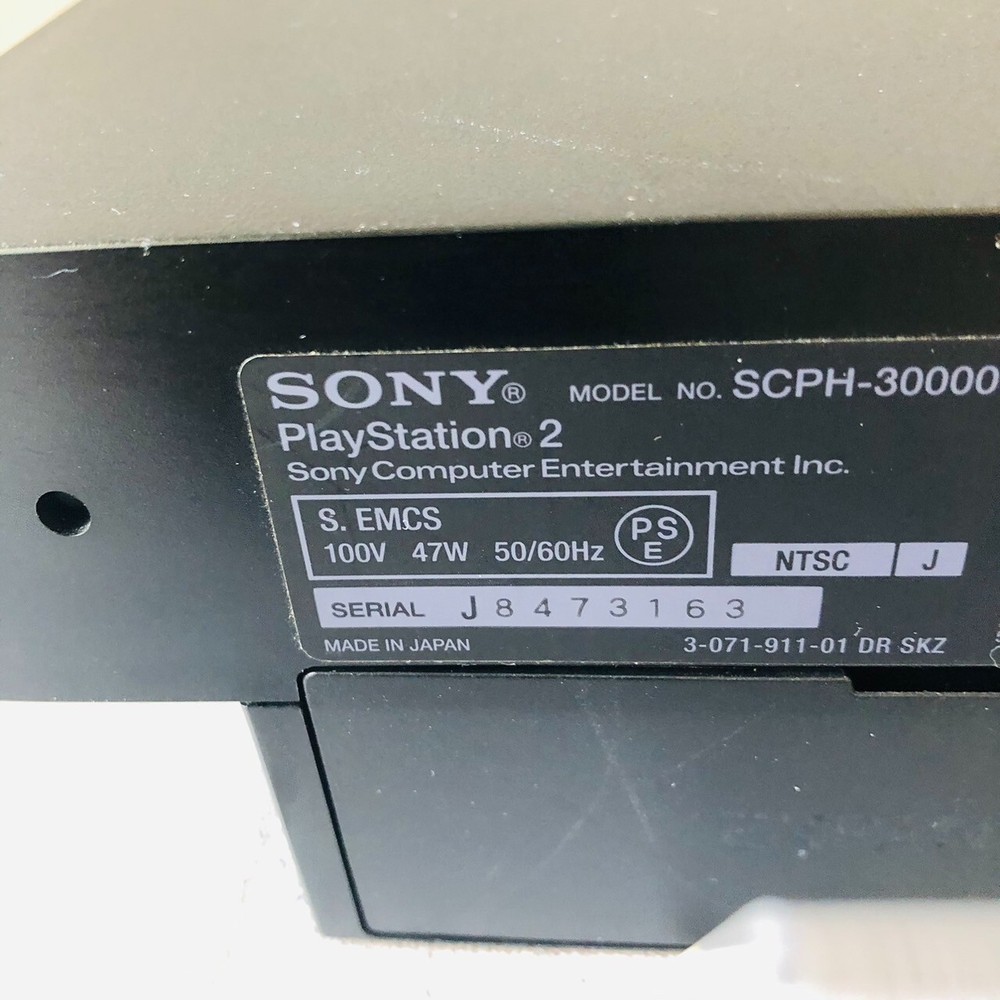 Sony PlayStation2 PS2 black SCPH-30000 Console controller Cable Memory NTSC-J