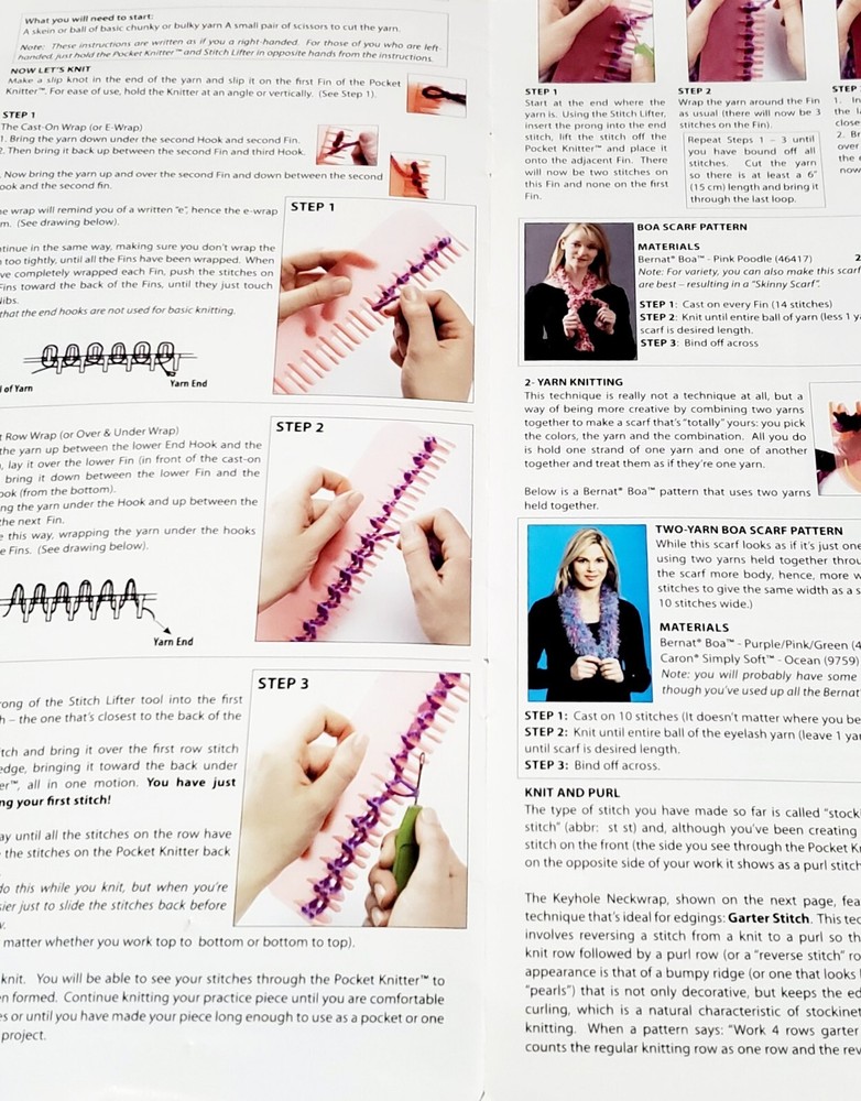 Loops and Threads Knit Quick With Spinrite Pocket Knitter (2) Knitting Devices