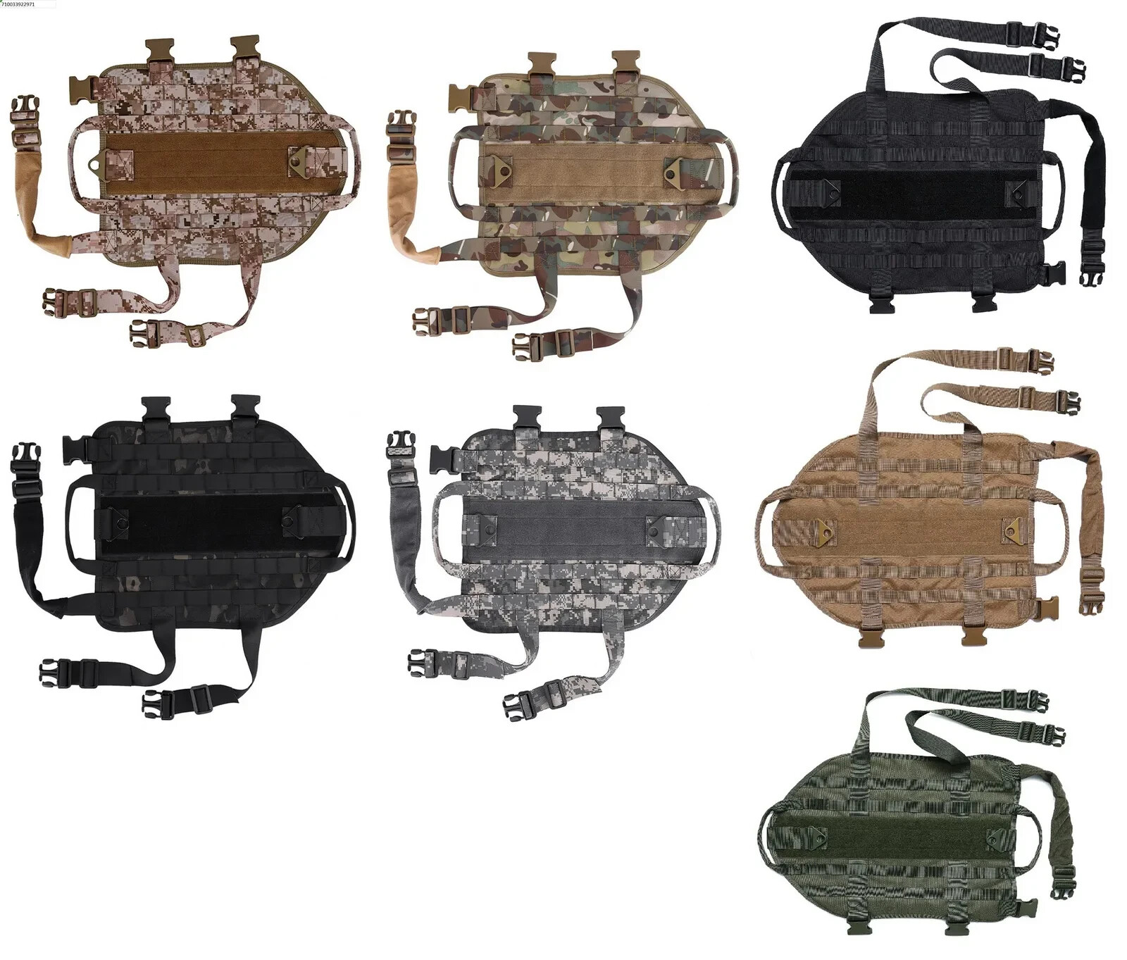 Tactical Scorpion Dog Vest Harness Camo MOLLE Military Training D1