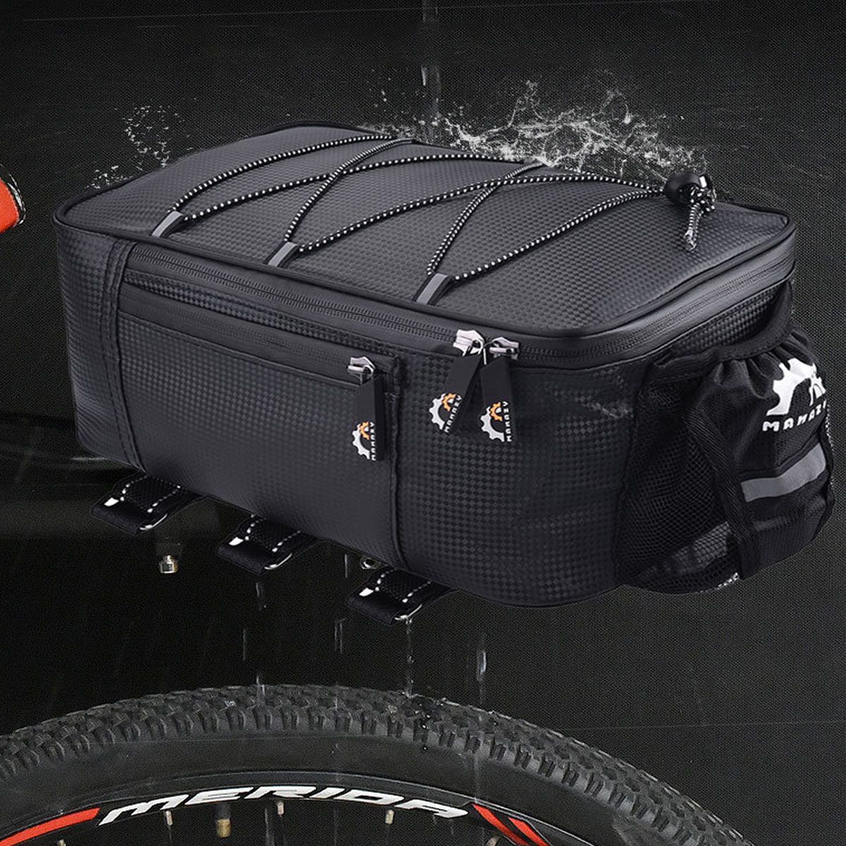 Bicycle eBike Rear Seat Storage Cycling Pannier Saddle Rack Bag Trunk Waterproof