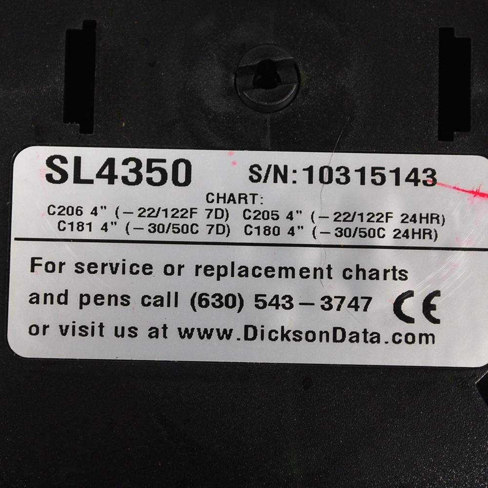 Dickson SL4350 Temperature Recorder. -22/122F. - USED