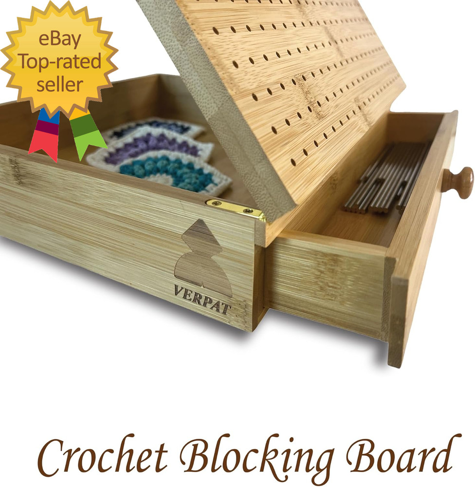 Crochet Blocking Board Multifunctional Container Pins for Granny Square Blocking